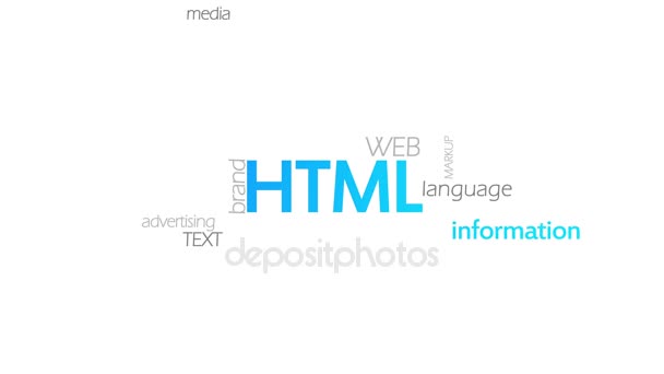 HTML, typografie animatie — Stockvideo