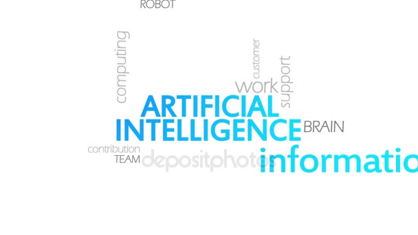 Inteligencia Artificial, Tipografía Animada — Vídeo de stock