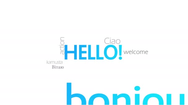 Hello!, Typography Animation — Stock Video