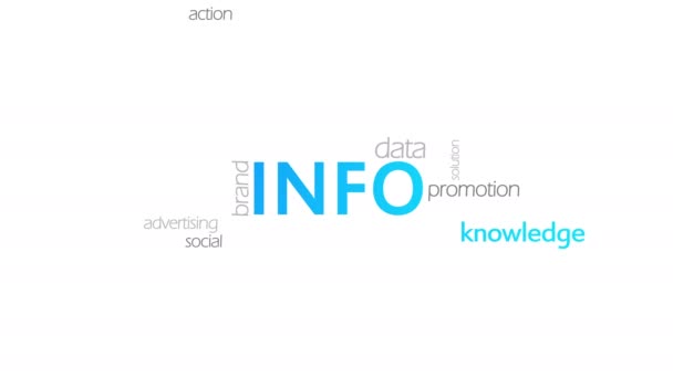 Informação, Informação, Tipografia Animada — Vídeo de Stock