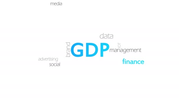 Hrubý domácí produkt HDP — Stock video