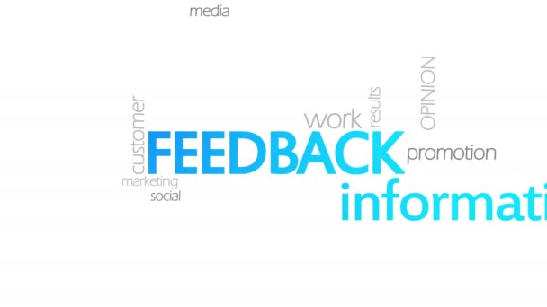 Feedback, Tipografia animada — Vídeo de Stock