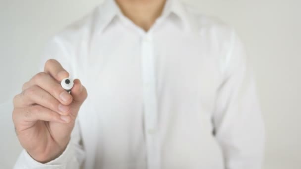 De opleiding van hersenen, geschreven op glas — Stockvideo