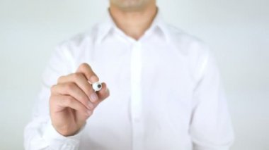 Gücü, adam cam üzerine yazma