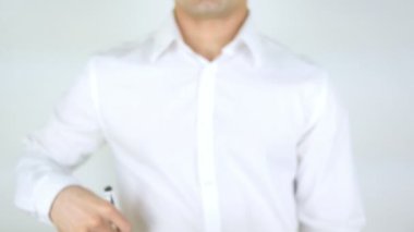 Öğrenci, adam cam üzerine yazma