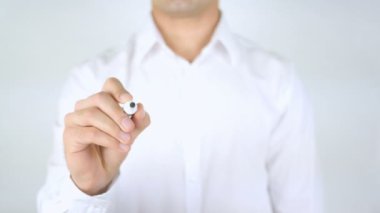 İnan cam üzerinde yazılı adam