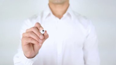 İşletme finansı, adam cam üzerine yazma