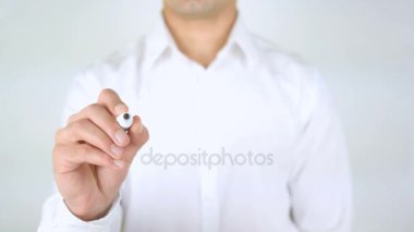 Otantik, cam üzerinde yazılı adam