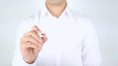Sonuçlar elde etmek, cam üzerinde yazılı adam