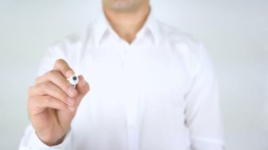 Kusurlarını itiraf, cam üzerinde yazılı adam