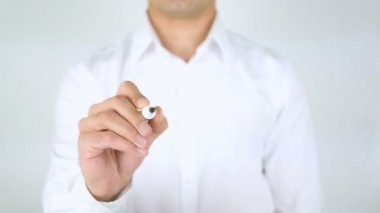 Hava kirliliği, cam üzerinde yazılı adam