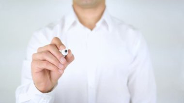 Hemen başvurun, cam üzerinde yazılı adam