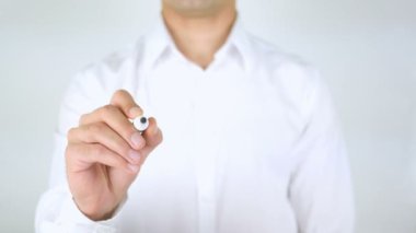 Ele alınmaktadır?, adam cam üzerine yazma