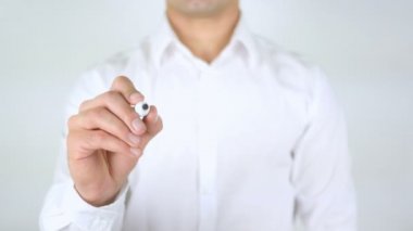 Seçiminizi değiştirmek, cam üzerinde yazılı adam