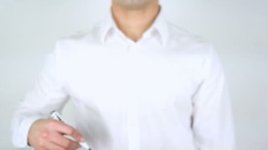 Tüketimi, adam cam üzerine yazma