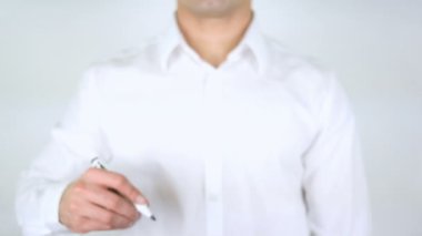 Sağduyu, adam cam üzerine yazma