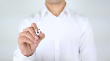 Rekabet avantajı, adam cam üzerine yazma