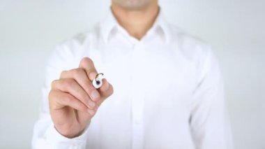 Konsept oluşturma, adam cam üzerine yazma