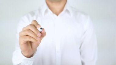 Senin gelecek yaratmak, cam üzerinde yazılı adam