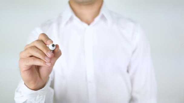 La gratitude est la meilleure attitude, l'homme d'affaires écrit sur le verre — Video