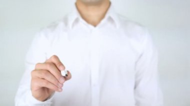 Proje hayal, cam üzerinde yazılı adam