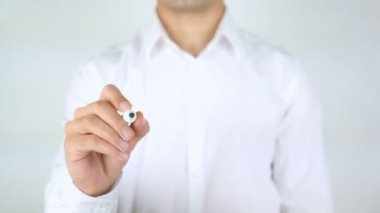 E-posta hesabı, cam üzerinde yazılı adam