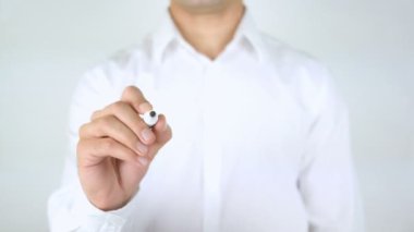 Kendinizi ifade edin, cam üzerinde yazılı adam