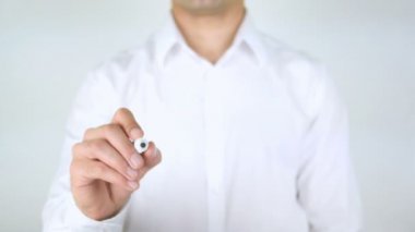 Son satış, adam cam üzerine yazma