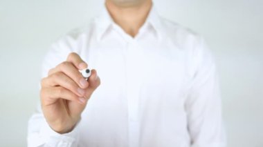 Önemli, adam cam üzerine yazma