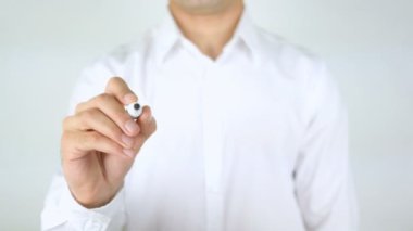 Uluslararası iş, adam cam üzerine yazma