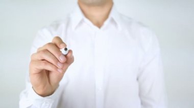 Kafanızda yatırım, cam üzerinde yazılı adam