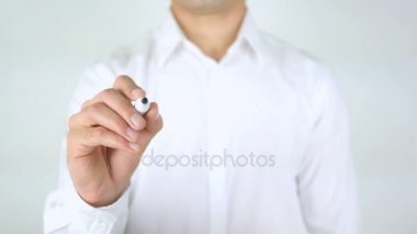 İngilizce öğrenmek, cam üzerinde yazılı adam