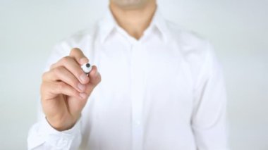 Hadi iş yapmak, cam üzerinde yazılı adam