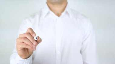 Yaşayan ücret, adam cam üzerine yazma