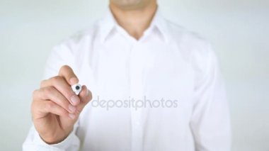Bugün canlı, cam üzerinde yazılı adam