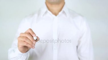 Sadık, adam cam üzerine yazma