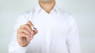 Yöneticisi, adam cam üzerine yazma