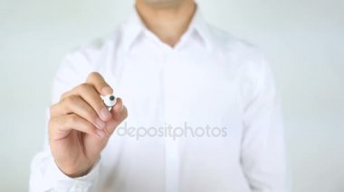 Bülten, adam cam üzerine yazma