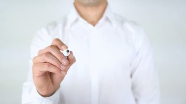 Online mezuniyet, adam cam üzerine yazma