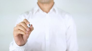 Web sitemizi ziyaret edin, cam üzerinde yazılı adam