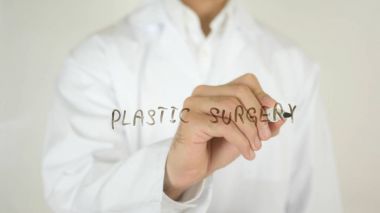 Plastik cerrahi, camın üzerine yazılmış