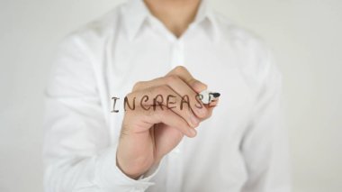 Artırmak, camın üzerine yazılmış