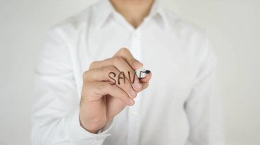 Kaydet, camın üzerine yazılmış