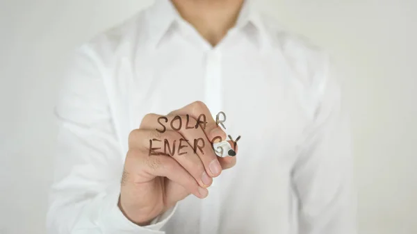 Solar Energy, Written on Glass — Stock Photo, Image