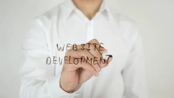 Desarrollo de sitios web, escrito en vidrio — Foto de Stock