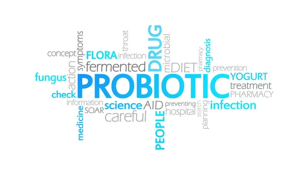 Probiótico, Tipografia animada — Fotografia de Stock