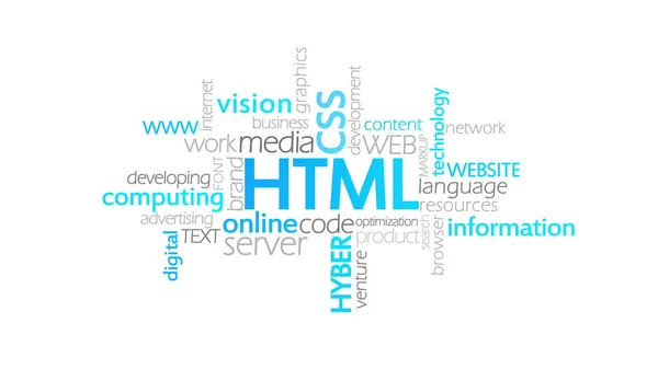 HTML, типография анимация — стоковое фото