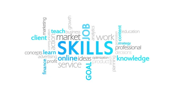 Skills, Typography Animation — Stock Photo, Image