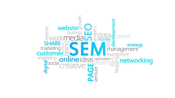 SEM, marketing motor de busca — Fotografia de Stock