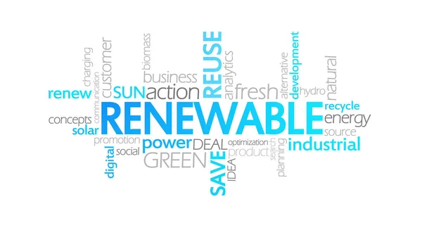 Renewable, Animated Typography — Stock Photo, Image